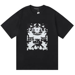 Logo Pattern Print T-Shirt