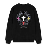 Letter Cross Pattern Sweatshirt #D40
