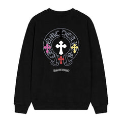 Letter Cross Pattern Sweatshirt #D40