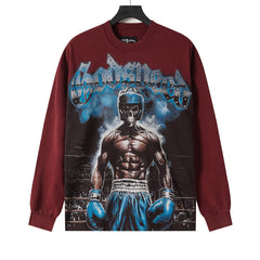 Rhinestone Letter Graphic Long Sleeve T-Shirt #G61103