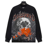 Rhinestone Letter Graphic Long Sleeve T-Shirt #G61101