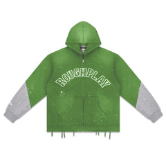 Embroidered Zipper Hoodie #R6097
