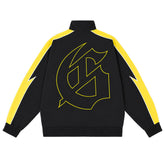 Letter Embroidered Zipper Jacket #6071
