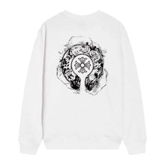 Letter Cross Pattern Sweatshirt #D38