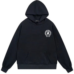 Letter Cross Pattern Hoodie #B12