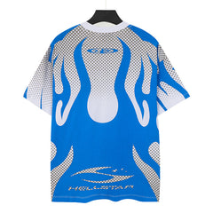 'Blue Halftone Flame' Graphic Tee