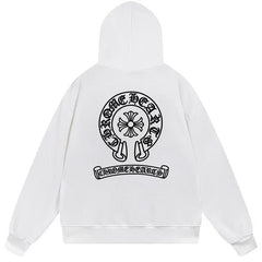 Letter Cross Pattern Hoodie #B18