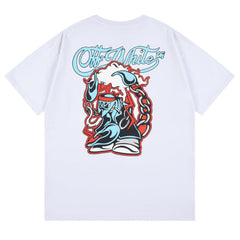 Logo Pattern Print T-Shirts