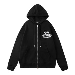Embroidered Pattern Letter Hoodie #7213