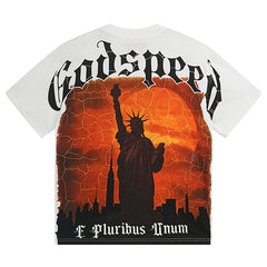 Statue of Liberty at Sunset printed T-Shirts #1072