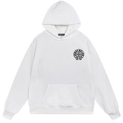 Letter Cross Pattern Hoodie #B17