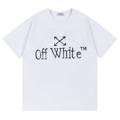 Logo Pattern Printed T-Shirt
