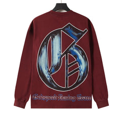 Rhinestone Letter Graphic Long Sleeve T-Shirt #G61103