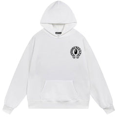 Letter Cross Pattern Hoodie #B12