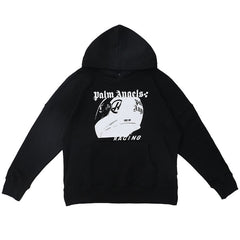 Racing Helmet Print Hoodie
