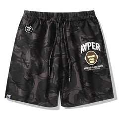 Ape Head Pattern Printed Short