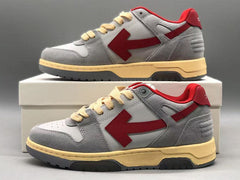 Out Of Office Low Tops Light Grey Red
