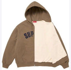 Lined Zip Up Hooded Sweatshirt