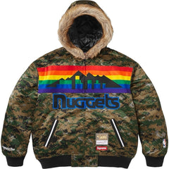 Teams Hooded Satin Varsity Jacket