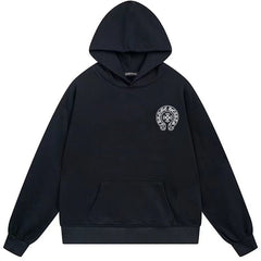 Letter Cross Pattern Hoodie #W35
