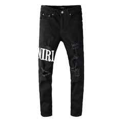 Black Tie-Dye Core Jeans #649