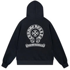 Letter Cross Pattern Hoodie #B18