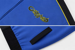 Letter Embroidered Zipper Jacket #6071