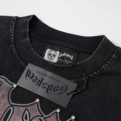 Rhinestone Letter Graphic Long Sleeve T-Shirt #G61109