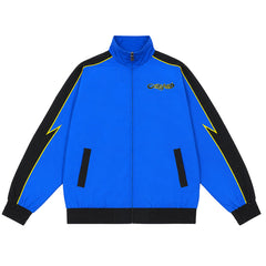 Letter Embroidered Zipper Jacket #6071