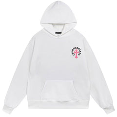 Letter Cross Pattern Hoodie #B106