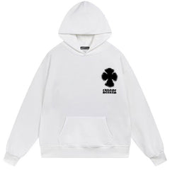 Letter Cross Pattern Hoodie #W10