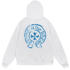 Letter Cross Pattern Hoodie #W03