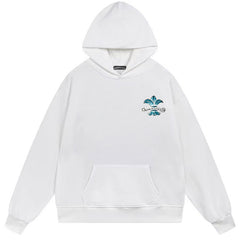 Letter Cross Pattern Hoodie #B39