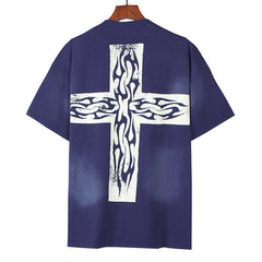 'Carry Your Cross' Navy Blue Tee