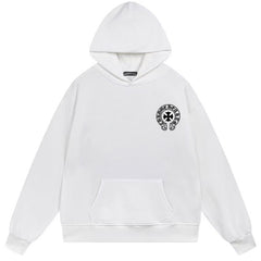 Letter Cross Pattern Hoodie #B16