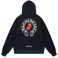 Letter Cross Pattern Hoodie #W32