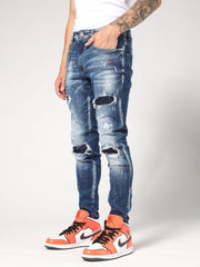 Patch Blue Denim Jeans
