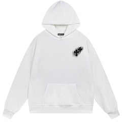Letter Cross Pattern Hoodie #B38