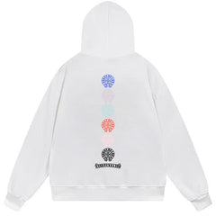 Letter Cross Pattern Hoodie #B17