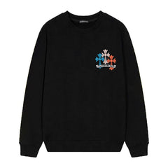 Letter Cross Pattern Sweatshirt #D29