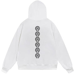 Letter Cross Pattern Hoodie #B13