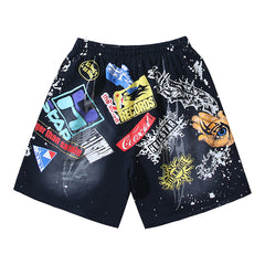 All-Over Print Graphic Shorts