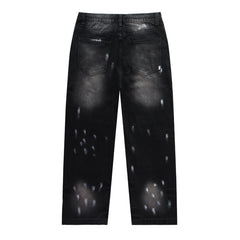 Embroidered Rhinestone Jeans #8253