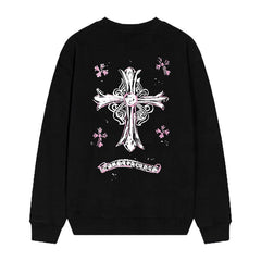 Letter Cross Pattern Sweatshirt #D23