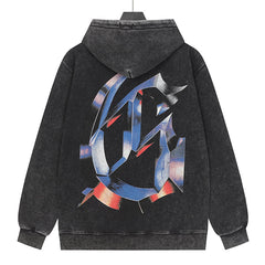 Skull Pattern Printed Hoodie