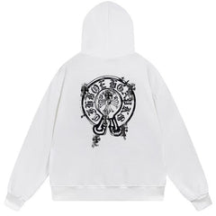 Letter Cross Pattern Hoodie #B38