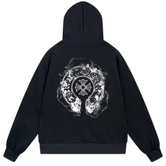 Letter Cross Pattern Hoodie #W29
