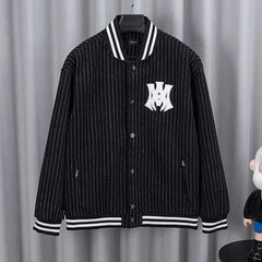 Letter Embroidery Bomber Jacket #DW5