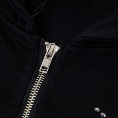 Rhinestone-Emblazoned Logo Hoodie