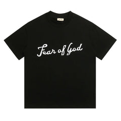 Cursive Logo Print Cotton Tee